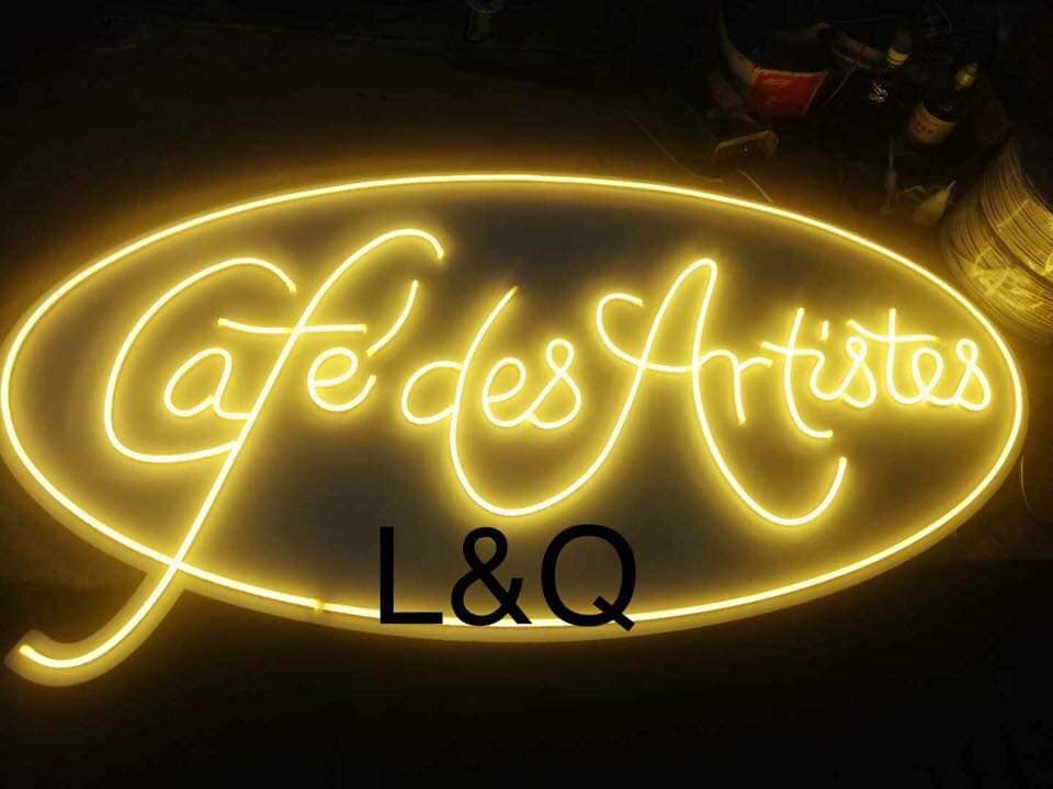 đèn neon sign biểu tượng logo cho quán cafe