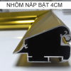 thanh nhôm hộp đèn nắp bật 4cm màu vàng