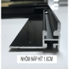 thanh nhôm hộp đèn nắp hít 1.8cm màu đen